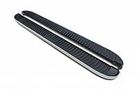 Боковые подножки Tayga Grey (2 шт, алюминий) для Nissan Pathfinder R52 2012-2021 гг