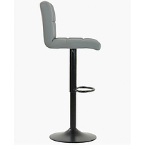 Барний стілець зі спинкою Bonro B-0106 сірий з чорною основою, фото 3