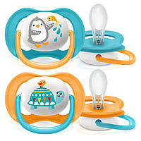 Пустышка Philips Avent Ultra Air Boy "Animal", силикон, 6-18 м, 2 шт