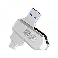 USB Flash Drive XO U50 USB3.0+Type C 64GB Цвет Стальной b