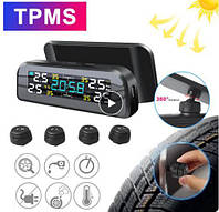 TPMS автомобільна система контролю тиску та температури в шинах, сонячна батарея + АКБ
