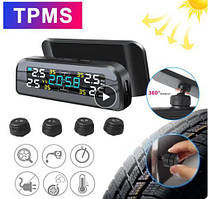 Контроль тиску температури в шинах TPMS зовнішні датчики, сонячна батарея + АКБ