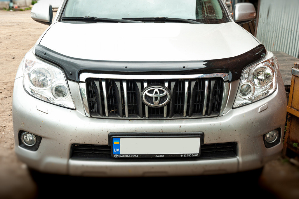 Дефлектор капота 2009-2013 (EuroCap) для Toyota Land Cruiser Prado 150 рр, фото 1