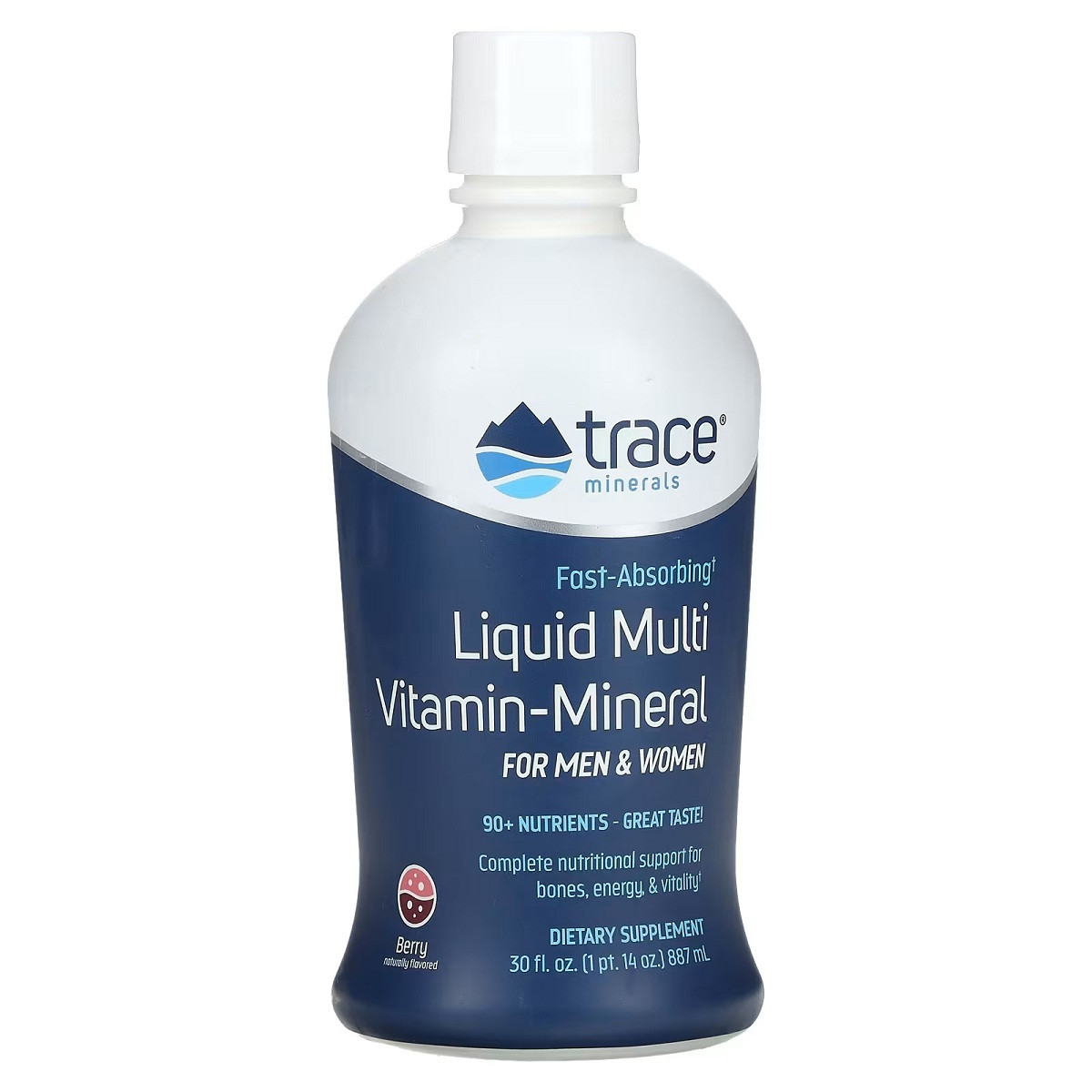 Вітамінно-мінеральний комплекс, смак ягід, Liquid Multi, Vitamin-Mineral, Trace Minerals, 887 мл, фото 1