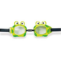 Детские очки для плавания Intex размер S 3+, обхват головы ≈ 48-52 см, Лягушка (IP-166943)