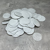 Фетрові коло 2,5 см*1 мм, колір білий, упаковка 100 шт, Білий