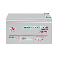 Аккумулятор гелевый LPM-GL 12V - 7.5 Ah b