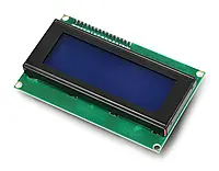 LCD дисплей 4x20 символов синий + преобразователь I2C LCM1602