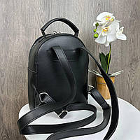 Женский мини рюкзак прогулочный классический, маленький рюкзачок для девушек черный белый хорошее качество