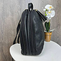 Женский городской рюкзак сумка трансформер с тиснением, сумка-рюкзак для девушек черный хорошее качество