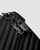 Saint Laurent College Medium in Quilted Leather Black/Silver 24 х 18 х 8 см женские сумочки и клатчи хорошее