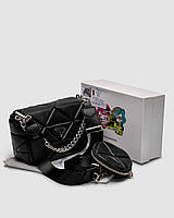 Prada Re-Nylon Padded Shoulder Black 20 х 14 х 7 см женские сумочки и клатчи хорошее качество