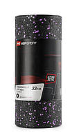 Роллер массажер (валик, ролик) гладкий Hop-Sport EPP 33см HS-P033YG черно-фиолетовый b