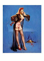 GIL ELVGREN. Doggone!, Brown & Bigelow calendar illustration, 1946