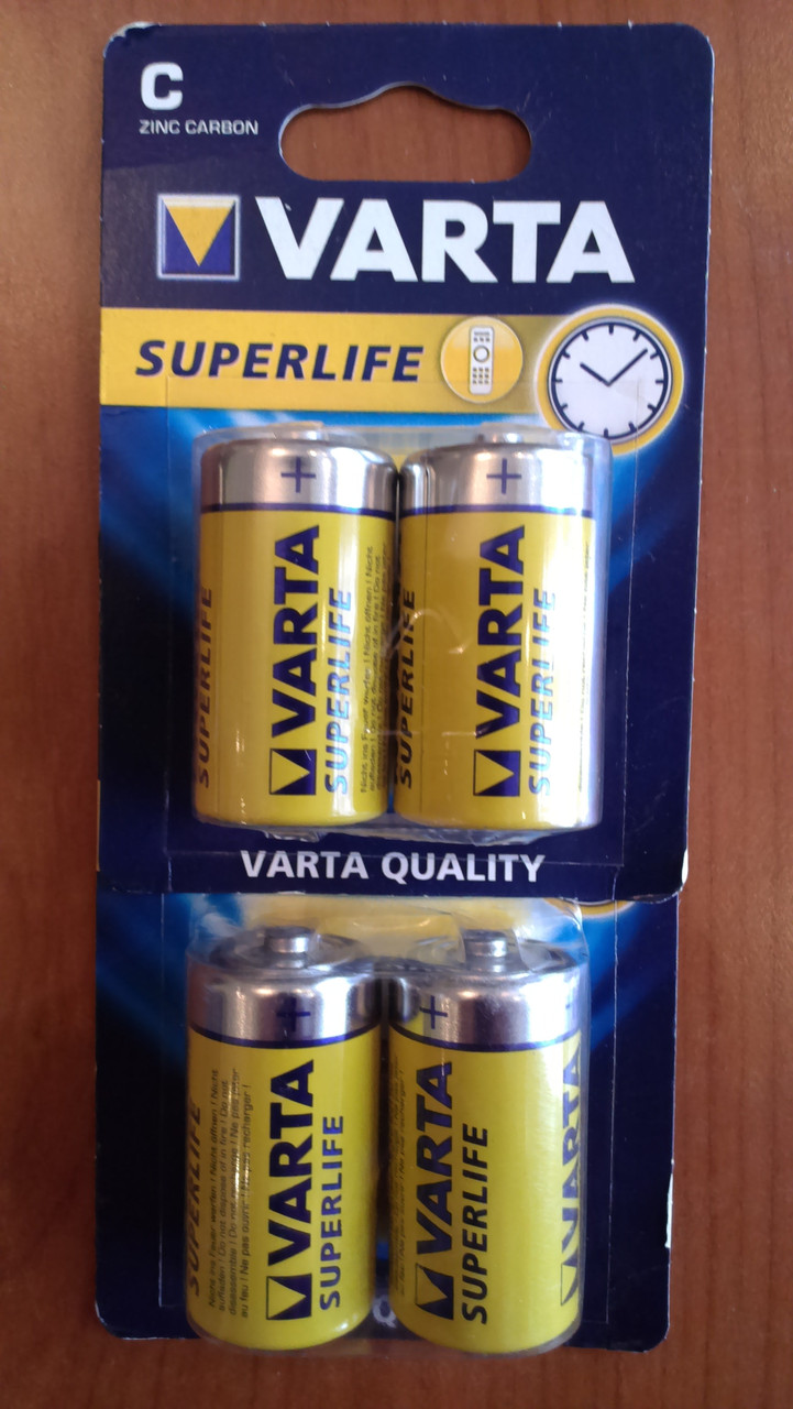 Батарейки Varta R14 Superlife