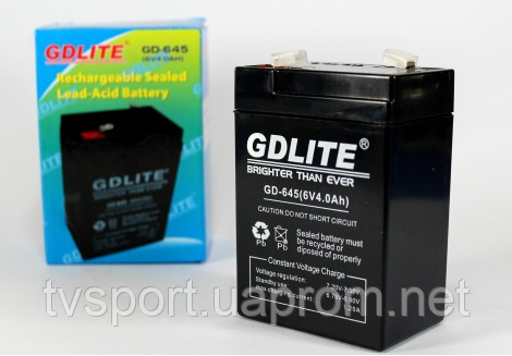 Аккумулятор BATTERY GD 645 6V 4A Кислотно свинцовый - фото 1 - id-p410980666