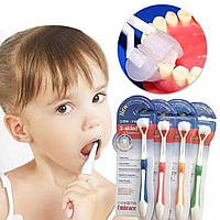 Креативная трехсторонняя безопасная детская зубная щетка.