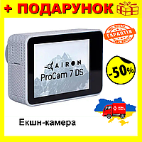 Лучшая экшн-камера AIRON ProCam 7 DS, налобная камера на шлем для спорта видеокамера для мотоцикла Nom1