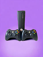 Игровая приставка Microsoft Xbox 360 Slim + 70 игр Стационарная консоль для видеоигр + 2 джойстика, гарантия