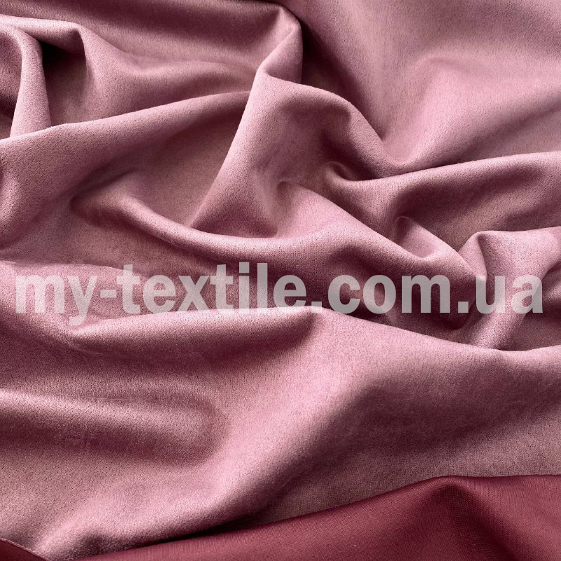 Тканина замша на дайвінгу трикотажний стрейч 150 см щільна 300 г/м2 Пудра Фрезовая, фото 1