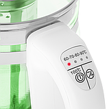 Скляний електрочайник 1,5 л Adler AD 1299 з заваркою і контролем температури Польща, фото 5