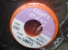 Нитки COATS GRAL wr 30 2000 м Коричневий (Великобританія) u8811 для шкіри, фото 6