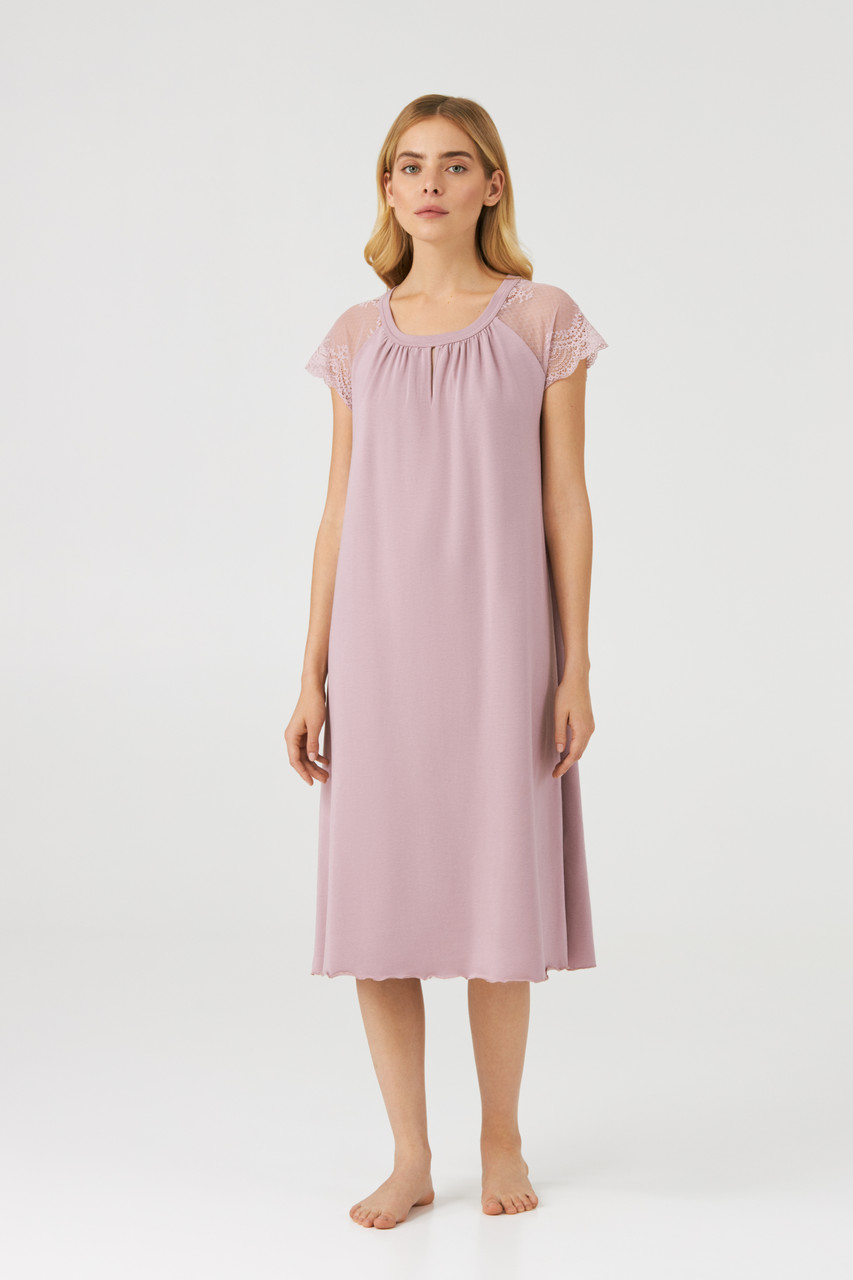 Нічна сорочка довга МОДАЛ до 4XL ELLEN BIANCA 108/01/06, фото 1