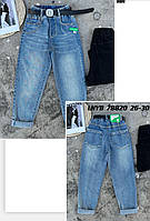 Дитячі блакитні джинси моми для дівчаток підлітків на 8,9, 10, 11 років (26-30)