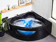 Угловая ванна Whirlpool Black Tocoa 1460 x 1460 мм Ванна со светодиодной подсветкой Ванна угловая для дома