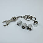 Захисні ковпачки на ніпеля Chevrolet + ключик-брелок у подарунок! Колір хром, фото 3