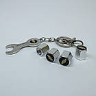 Захисні ковпачки на ніпеля Chevrolet + ключик-брелок у подарунок! Колір хром, фото 4