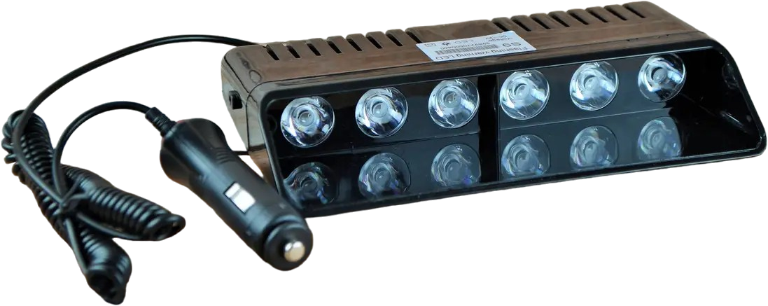 Стробоскоп в салоне под лобовым стеклом, красно-синий прикуриватель S-9 Od с Velcro и креплениями 21см, фото 1