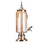 Лимонадниця скляна з краном на ніжці 2 л коричнева HP4168, фото 2