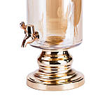 Лимонадниця скляна з краном на ніжці 2 л коричнева HP4168, фото 6