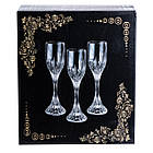 Набір келихів для шампанського 6 шт по 175 мл з товстого скла HP551, фото 3