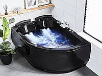 Угловая ванна гидромассажная Black Paradiso 1600 x 1130 мм Правая угловая ванна со светодиодной подсветкой