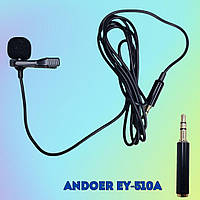 Микрофон петличный петличка Andoer EY-510A для смартфона, камеры, ПК ds