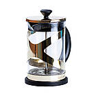 Чайник прозорий заварювальний з френч пресом 800 мл  Золотий HP33540PGL, фото 2