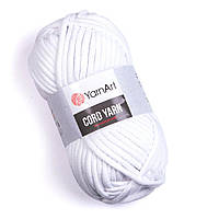 Пряжа белая YarnArt Cord Yarn (№751), толстая пряжа для макраме, одеяла, ковра