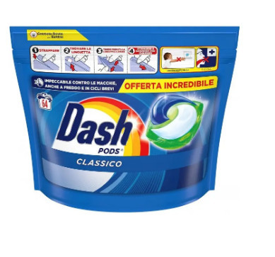 Капсули для прання Dash 3в1 Classico 64 шт в упаковці (ціна за 1 шт) (8006540871515)
