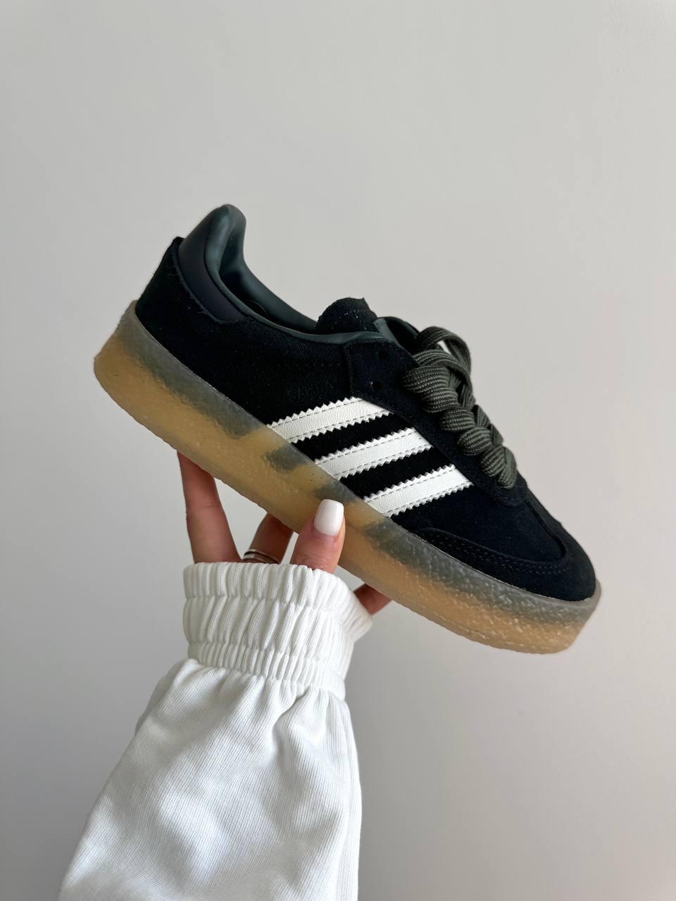 Женские кроссовки ADIDAS SAMBA BLACK / GUM SOLE premium (Адидас Самба ...