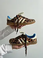 Женские очень стильные качественные кеды Adidas Samba Wales Bonner Leopard, леопардовый принт новинка