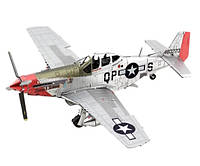 P-51 Mustang - Металевий фарбований 3D пазл для підлітків та дорослих