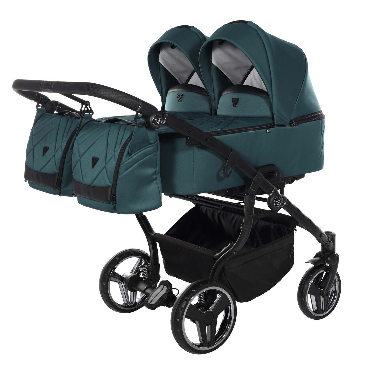 Коляска для двійнят Junama V3 Duo 03 Green