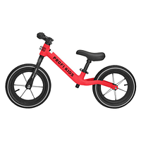 Беговел (велобег) детский PROFI KIDS MBB 1010-2 с надувными резиновыми колесами 12", Красный