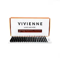 Ресницы тёмно-коричневые Vivienne Elite,миксы длин, 20 линий (ЭКО упаковка)
