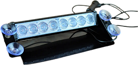 Стробоскоп в салон под лобовое стекло, синий от прикуривателя креплением