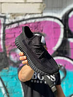 Мужские кроссовки Adidas Yeezy Boost 350 V2 Black (Черный) Адидас Изи Буст 350 текстиль