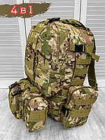 Рюкзак тактичний мультикам 55 л модульний, військовий рюкзак ЗСУ 4 в 1 тактичний універсальний рюкзак + сумка