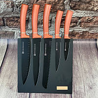 Набор кухонных ножей Edenberg EB-11007-Bronze 6 предметов бронзовый